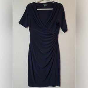 Lauren by Ralph Lauren Navy Blue Cocktail Wedding Guest Dress Size 4